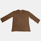 Bella Road coffee brown V-neck long sleeve sweater, perfect for fall style, slightly stretchy acrylic material for a cozy fit.