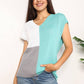 DOUBLE TAKE Color Block V-Neck Knit Top at Bella Road