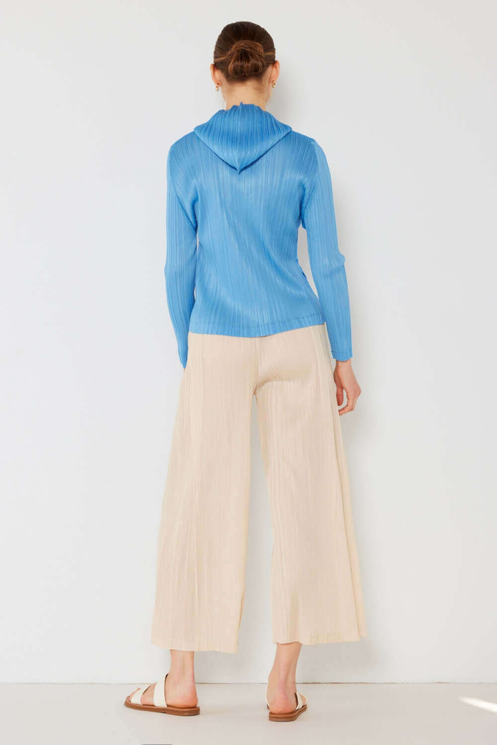 MARINA WEST SWIM Pleated Wide-Leg Pants with Side Pleat Detail at Bella Road