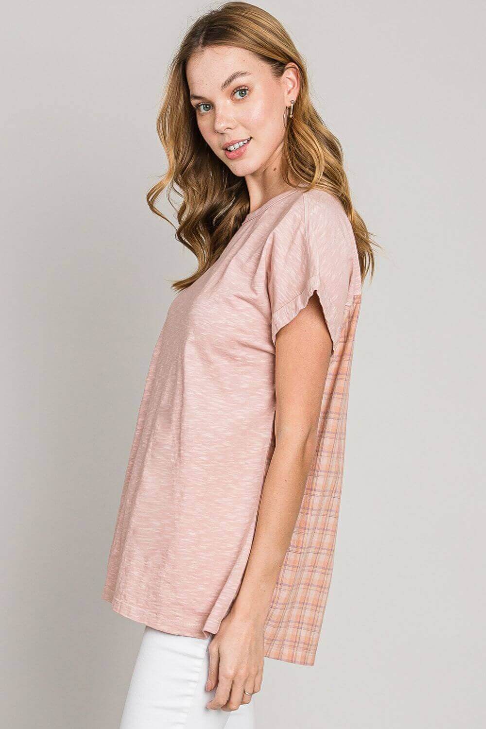 COTTON BLEU Plaid Short Sleeve T-Shirt at Bella Road