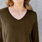 V-Neck Long Sleeve Top