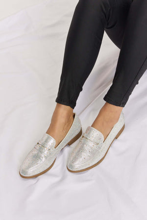 FOREVER LINK Rhinestone Point Toe Loafers at Bella Road