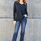 V-Neck Long Sleeve Top