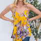 CELESTE Full Size Floral V-Neck Cami at Bella Road