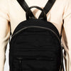 Fame Adjustable Strap Nylon Backpack Bag - Black