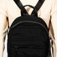 Adjustable strap nylon backpack bag in black, showcasing durable material and stylish design for everyday use.