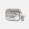 Zenana GAME DAY Stadium Approved Transparent Crossbody Bag - Grey