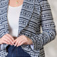 Open Front Printed Blazer