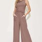 BASIC BAE Full Size Ribbed Tank and Wide Leg Pants Set at Bella Road