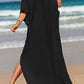 BELLA ROAD Slit V-Neck Half Sleeve Cover-Up at Bella Road