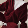 Bella Road Zip Up Long Sleeve Hoodie and Joggers Set - Burgundy