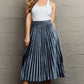 NINEXIS Accordion Pleated Flowy Midi Skirt at Bella Road