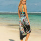 BELLA ROAD Printed Spaghetti Strap Cover Up at Bella Road