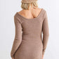 TASHA APPAREL Fluffy Bow Cut-Out Detail Long Sleeve Mini Dress at Bella Road