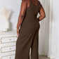 BASIC BAE Full Size Spaghetti Strap V-Neck Jumpsuit at Bella Road