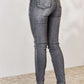 High Waist Tummy Control Release Hem Skinny Jeans | Judy Blue Jeans Back View