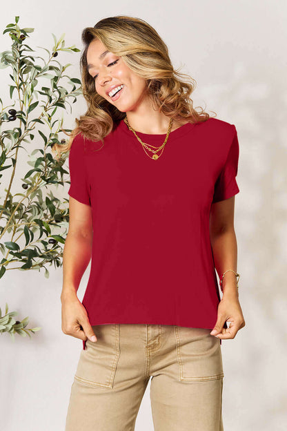 BASIC BAE Full Size Round Neck Short Sleeve T-Shirt at Bella Road