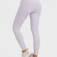 Millennia highly stretchy wide waistband yoga leggings in light purple, perfect for comfort and flexibility during workouts.