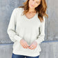 V-Neck Lantern Sleeve Top