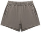 Millennia Elastic Waist Active Shorts in soft olive green with pockets and moderate stretch for ultimate comfort.