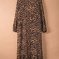 BELLA ROAD Leopard Open Front Long Sleeve Cover Up at Bella Road