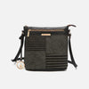 Scallop Stitched Crossbody Bag - Black