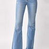 RISEN High Rise Frayed Hem Bootcut Jeans - Light