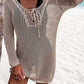 BELLA ROAD Openwork Tie Neck Cover-Up at Bella Road