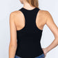 ACTIVE BASIC Ribbed Round Neck Racerback Seamless Tank at Bella Road