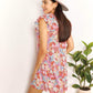 DOUBLE TAKE Floral Tie Neck Cap Sleeve Dress at Bella Road