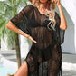 DOUBLE TAKE Openwork Lace Up Side Knit Cover Up at Bella Road