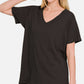 ZENANA Full Size V-Neck Short Sleeve T-Shirt at Bella Road