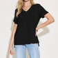 BASIC BAE Full Size V-Neck High-Low T-Shirt at Bella Road