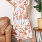 DOUBLE TAKE Printed Surplice Balloon Sleeve Dress at Bella Road