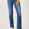 RISEN Mid Rise Slim Straight Jeans - Dark