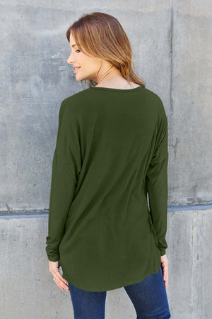 Round Neck Dropped Shoulder T-Shirt