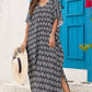 BELLA ROAD Slit Printed V-Neck Half Sleeve Cover Up at Bella Road