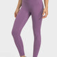 Stylish Millennia V-Waist Yoga Leggings in purple, featuring pockets and a flattering fit for your yoga practice.