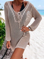 BELLA ROAD Openwork Tie Neck Cover-Up at Bella Road