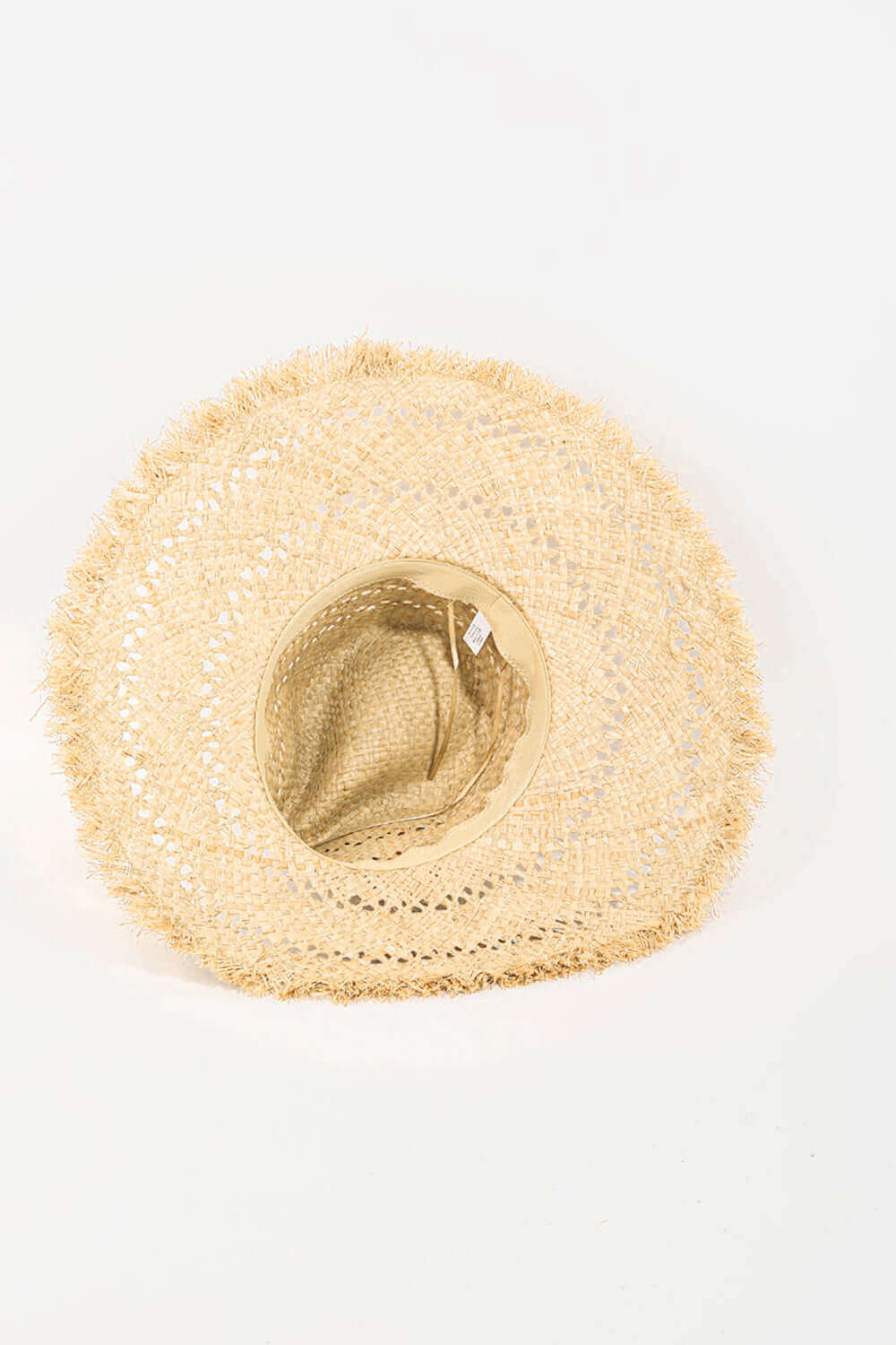 FAME Openwork Raw Hem Weave Hat at Bella Road