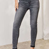 Judy Blue High Waist Tummy Control Release Hem Skinny Jeans | Full Size - GREY