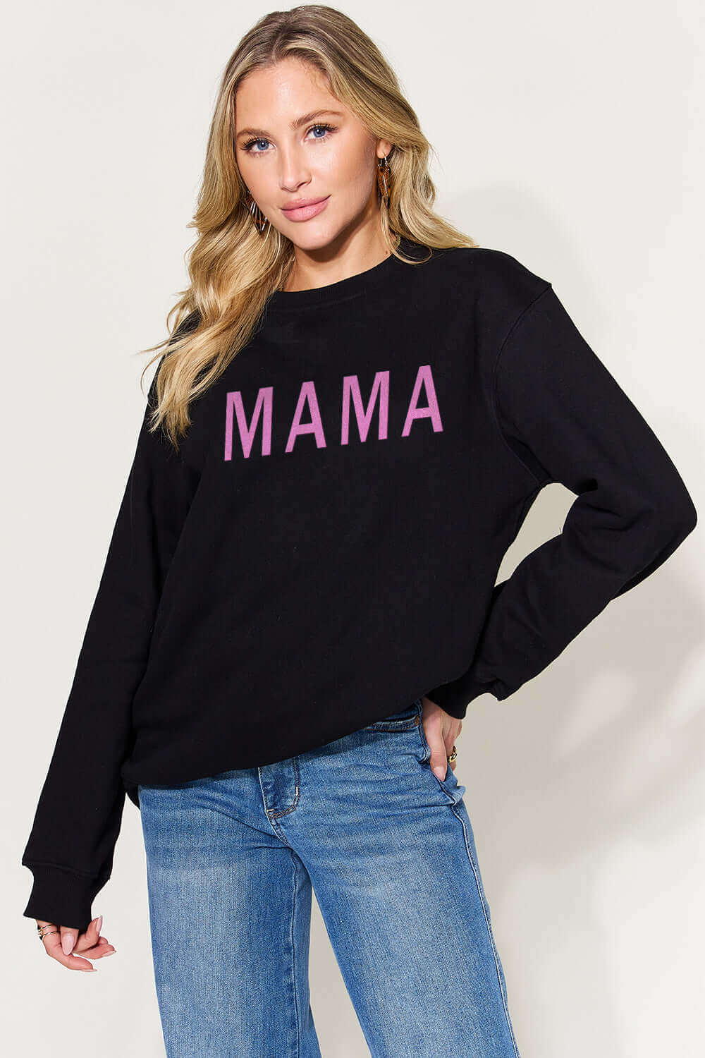 SIMPLY LOVE Full Size MAMA Long Sleeve Sweatshirt at Bella Road