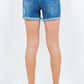 High Waist Distressed Frayed Denim Shorts