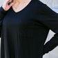 V-Neck Long Sleeve Top