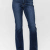 Judy Blue Frayed Hem Bootcut Jeans - Dark