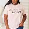 Slogan Graphic Cuffed T-Shirt - Blush Pink