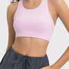 Millennia Cutout Round Neck Active Tank - Blush Pink