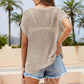 DOUBLE TAKE Openwork Round Neck Short Sleeve Knit Cover Up at Bella Road