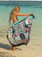 BELLA ROAD Printed Spaghetti Strap Cover Up at Bella Road