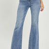 RISEN Full Size High Waist Raw Hem Flare Jeans - Medium